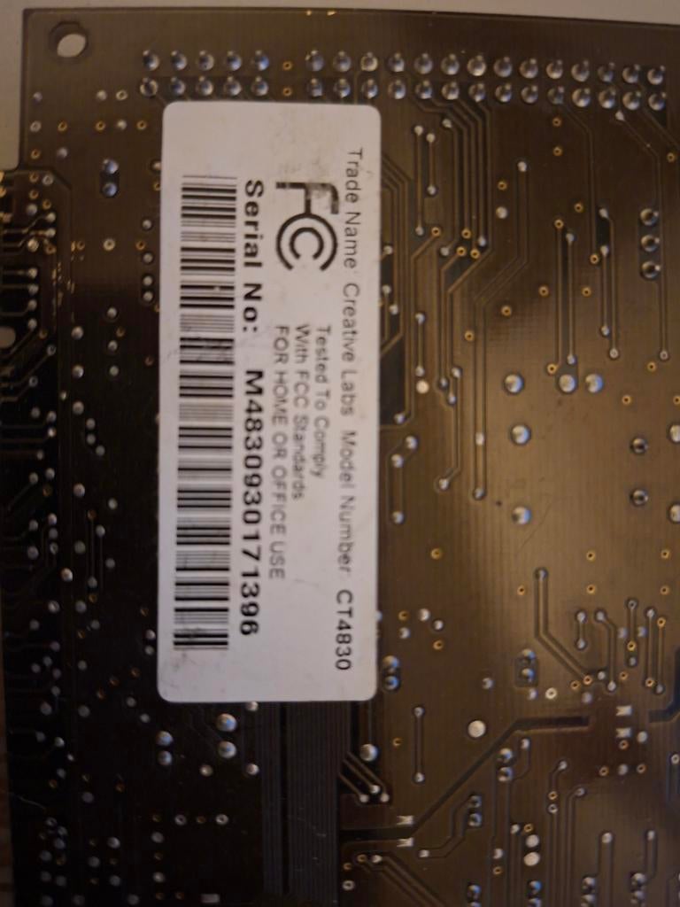 Creative Labs Sound Blaster Live! CT4830 geluidskaart, Ophalen