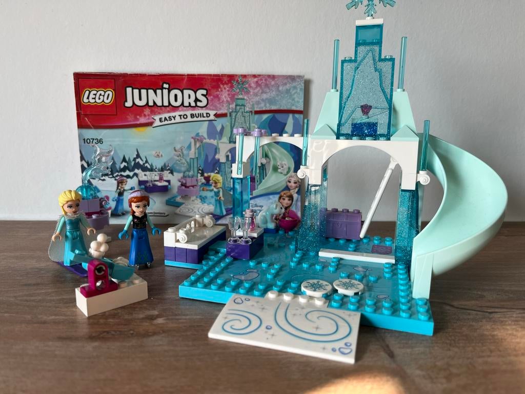Lego Juniors 10736 Anna & Elsa's Winterpret Kasteel, Ophalen of Verzenden, Zo goed als nieuw, Complete set, Lego
