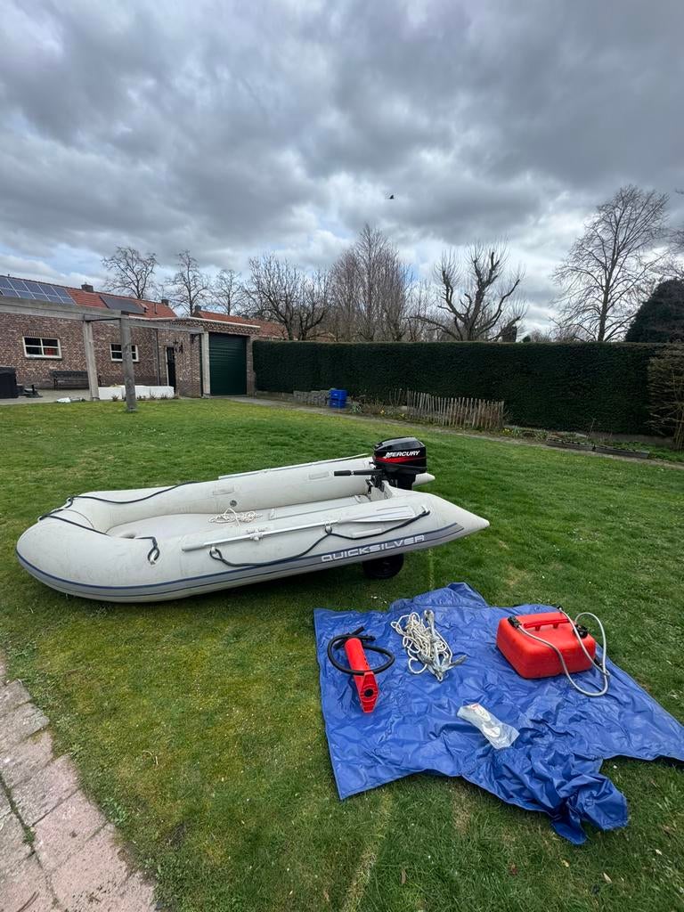 Quicksilver boot, Ophalen, Zo goed als nieuw, Benzine, Minder dan 70 pk