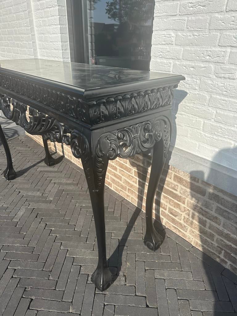 Barok salon tafel zwart, Huis en Inrichting, Ophalen, Gebruikt, 100 tot 150 cm, Minder dan 50 cm