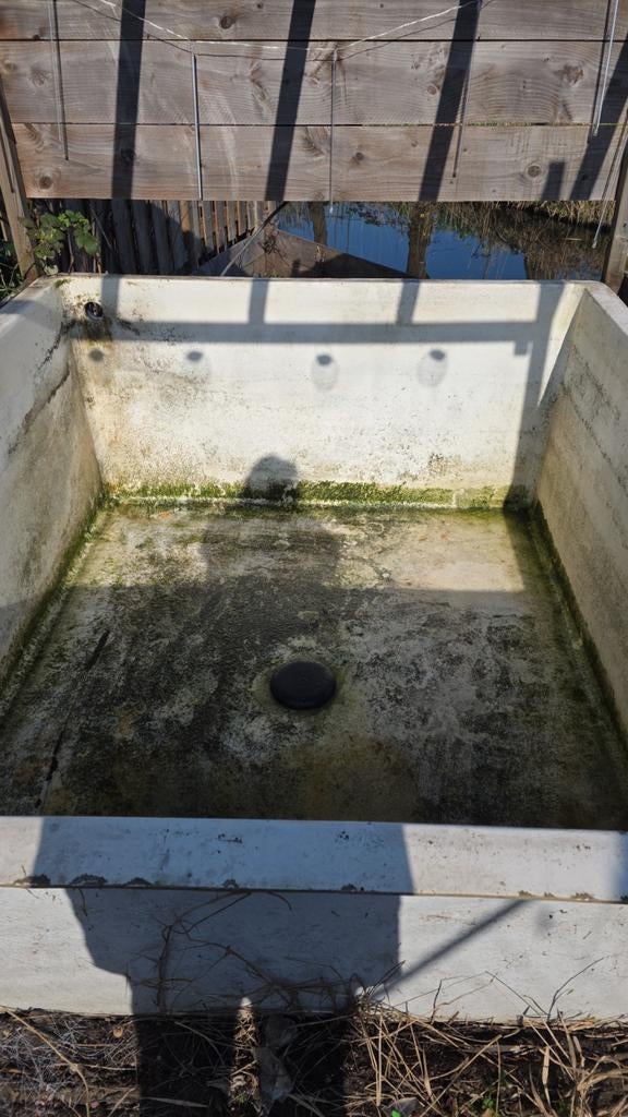 Vijverbak met  bodemdrain met toebehoren, Ophalen