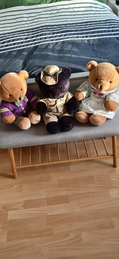 3 originele De Bijenkorf beren uit 1980: BOB, SABINE, BALTHA, Verzamelen, Beren en Cherished Teddies, Ophalen of Verzenden, Zo goed als nieuw