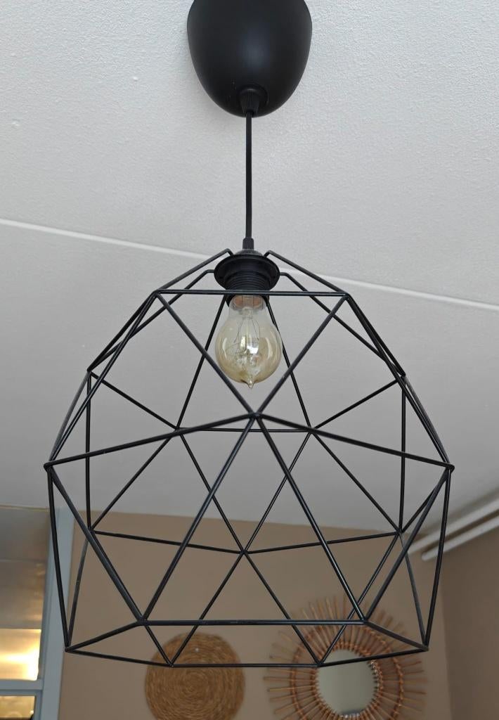 Hanglamp zwart, Huis en Inrichting, Lampen | Hanglampen, Ophalen, Zo goed als nieuw, Minder dan 50 cm