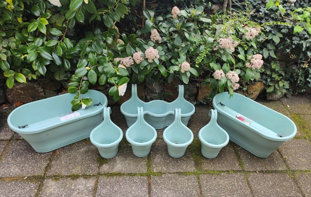 Elho Mint Plantenbakken Balconbakken, Ophalen of Verzenden, Zo goed als nieuw, Rond, Kunststof
