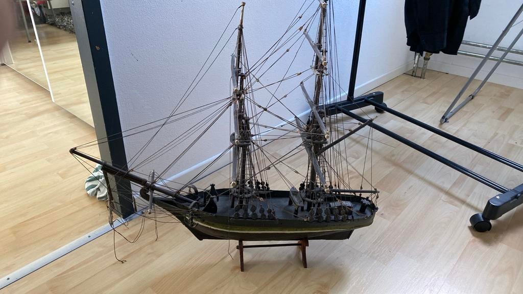 Gedetailleerd Model Zeilschip - Vintage Scheepsmodel, Ophalen of Verzenden, Gebruikt, Groter dan 1:32, Overige merken
