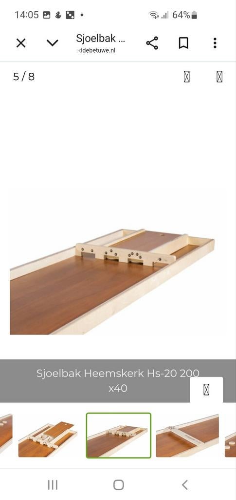 Sjoelbak Heemskerk HS-20 200x40 nieuw in doos, Een of twee spelers, Ophalen of Verzenden, Nieuw, Heemskerk