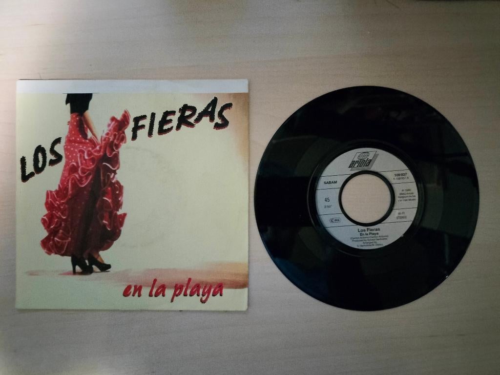 Los Fieras - En la Playa / Extranjeros, Gebruikt, 7 inch, Single, Ophalen of Verzenden