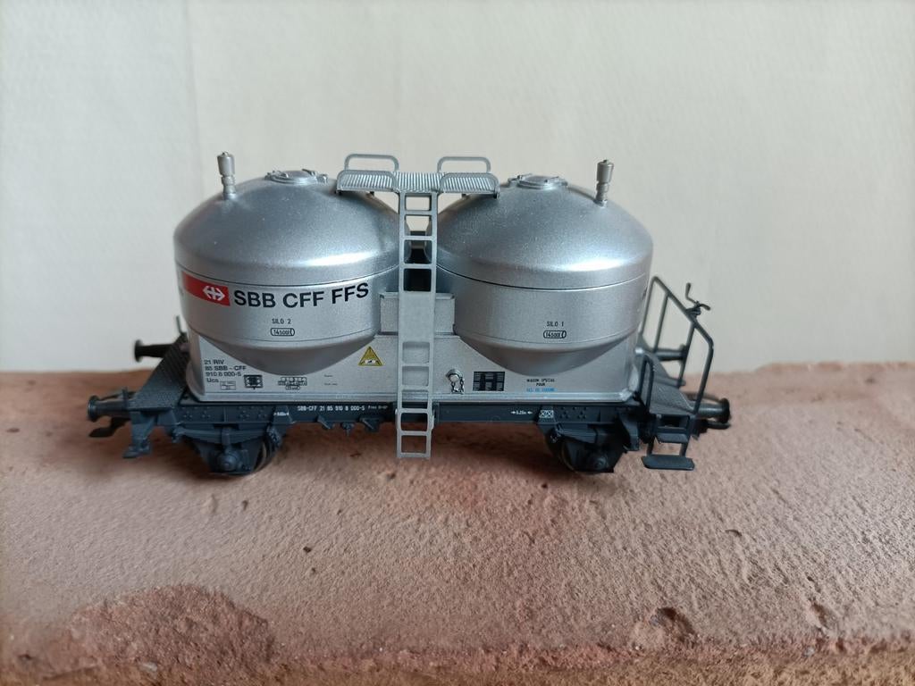 Märklin 47612 Silowagen SBB in OVP, Wisselstroom, Wagon, Ophalen of Verzenden, Zo goed als nieuw