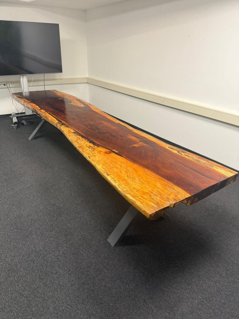 Boomstam tafel 400cm | Suar tafel | live edge, Ophalen, Overige materialen, Gebruikt, 200 cm of meer