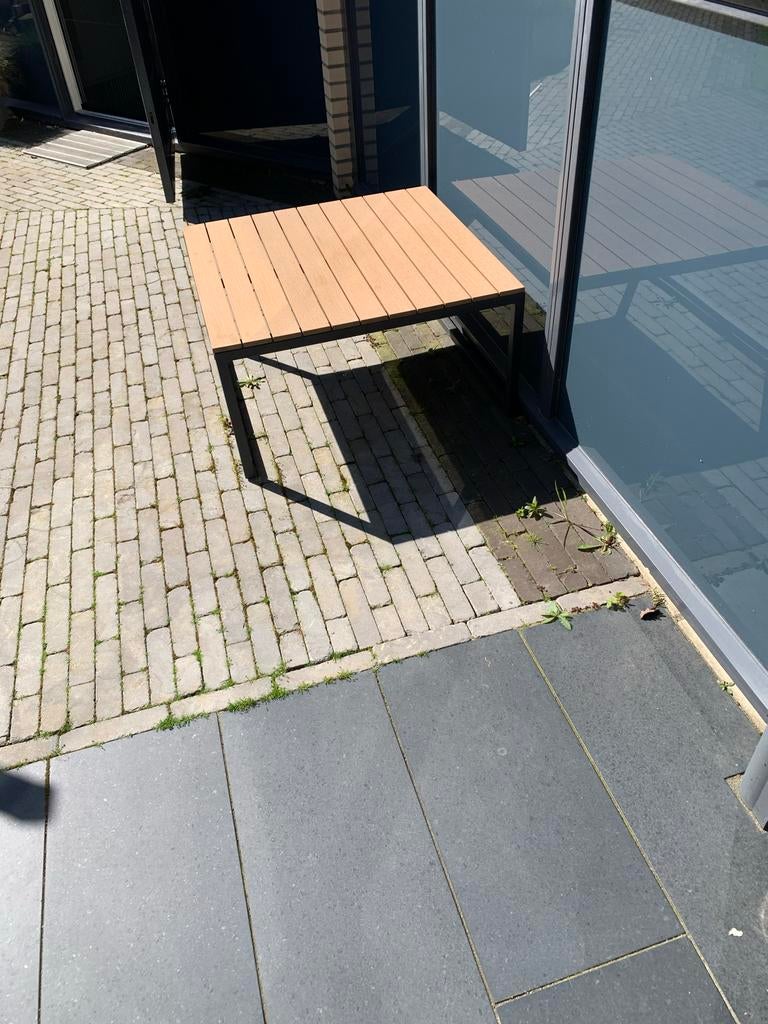 Moderne lounge tafel voor buiten, Tuin en Terras, Tuintafels, Ophalen, Gebruikt, Vierkant, Metaal