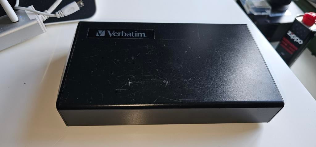 Verbatim Externe Harde Schijf 1 TB met aansluitsnoeren, Computers en Software, Harde schijven, Gebruikt, Server, HDD, Ophalen of Verzenden