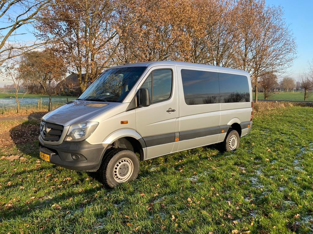 Mercedes-Benz Sprinter Combi Tourer 2018 4x4 319 V6 Zilver, Auto's, Automaat, Cruise Control, Euro 6, 2987 cc