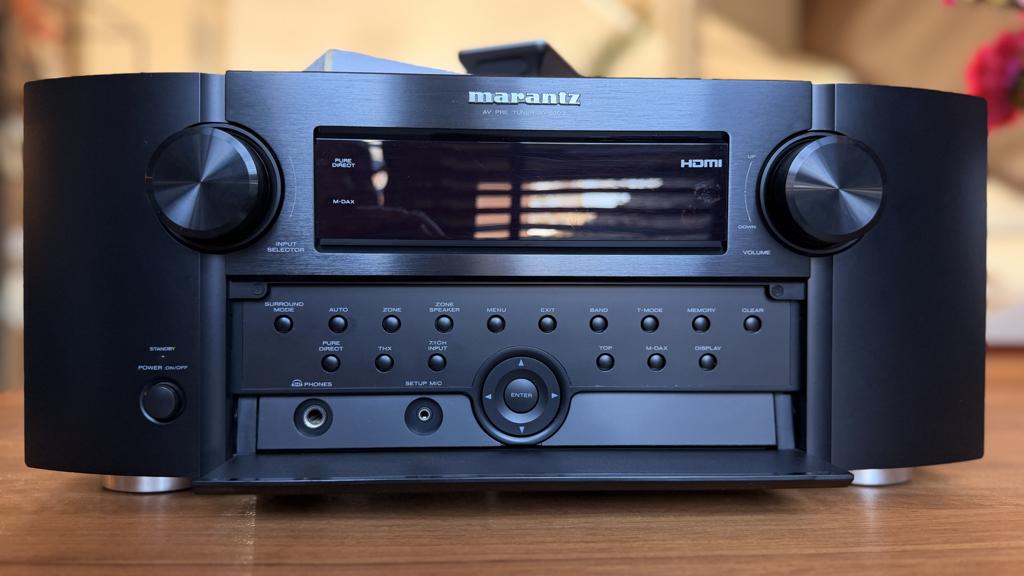 Marantz AV8003 7.1 Pre-amp + 7x RCA-kabels | THX Ultra-2, Zo goed als nieuw, 120 watt of meer, Ophalen, Marantz