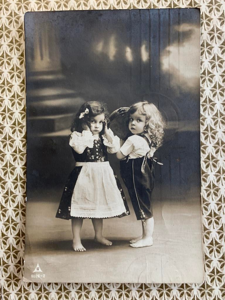 1918 Post aan een Kadet - meisjes met tamboerijn (NN), Ophalen of Verzenden, Voor 1920, Gelopen, Kinderen