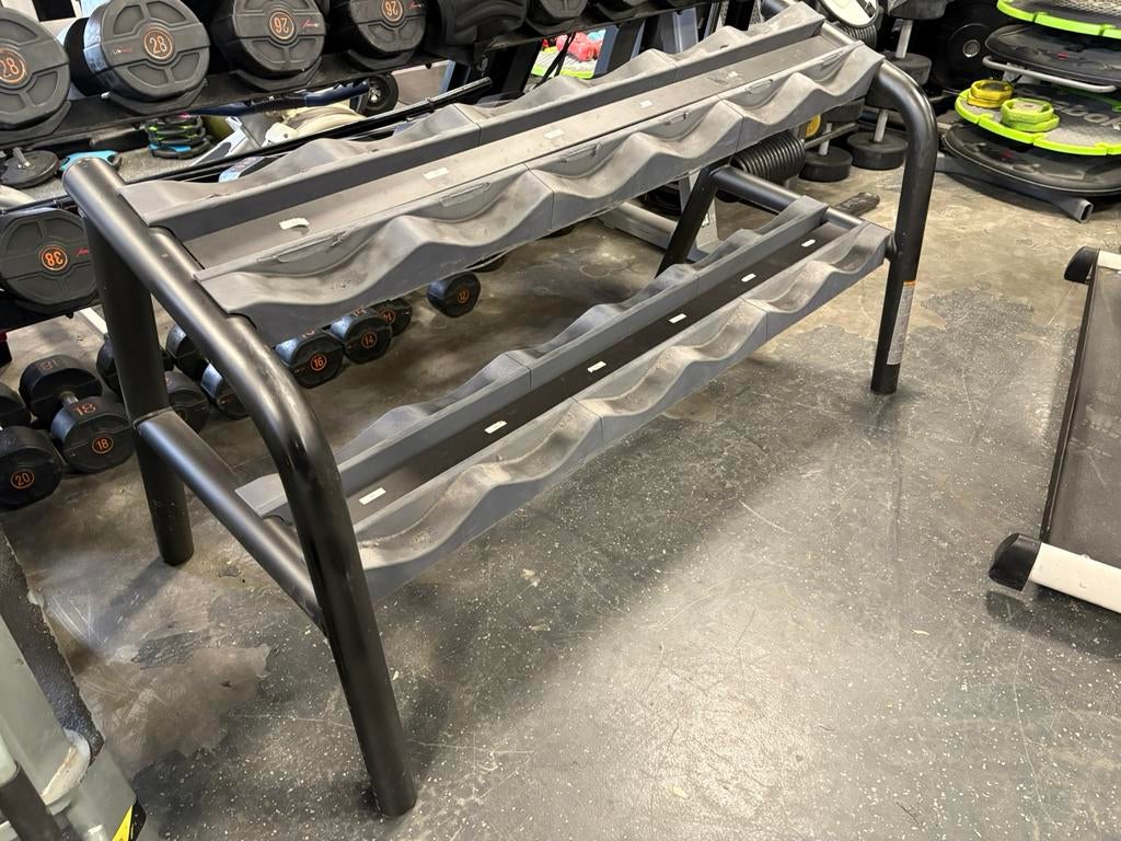 Technogym zwarte dumbbell rek rekken ( evt 4 stuks ), Dumbbell, Ophalen, Evt 4 x, Dumbbell rek