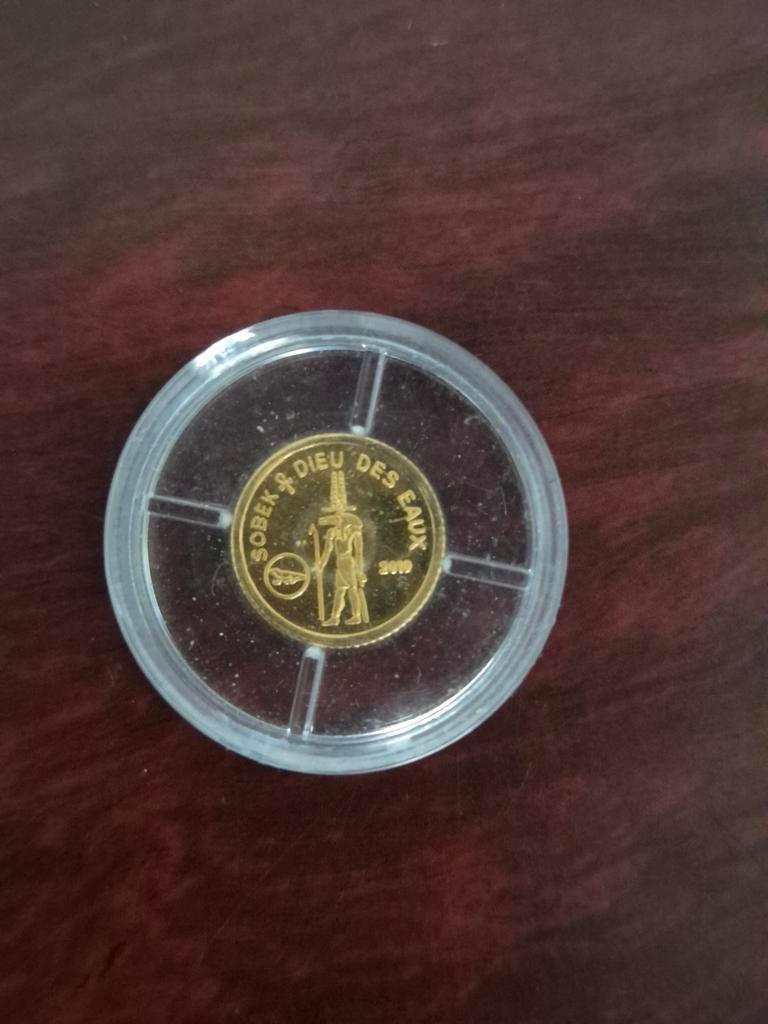 0.999 goud 0,5 gram Ivoorkust 2019 Sobek Egypte krokodilgod, Ophalen of Verzenden, Goud