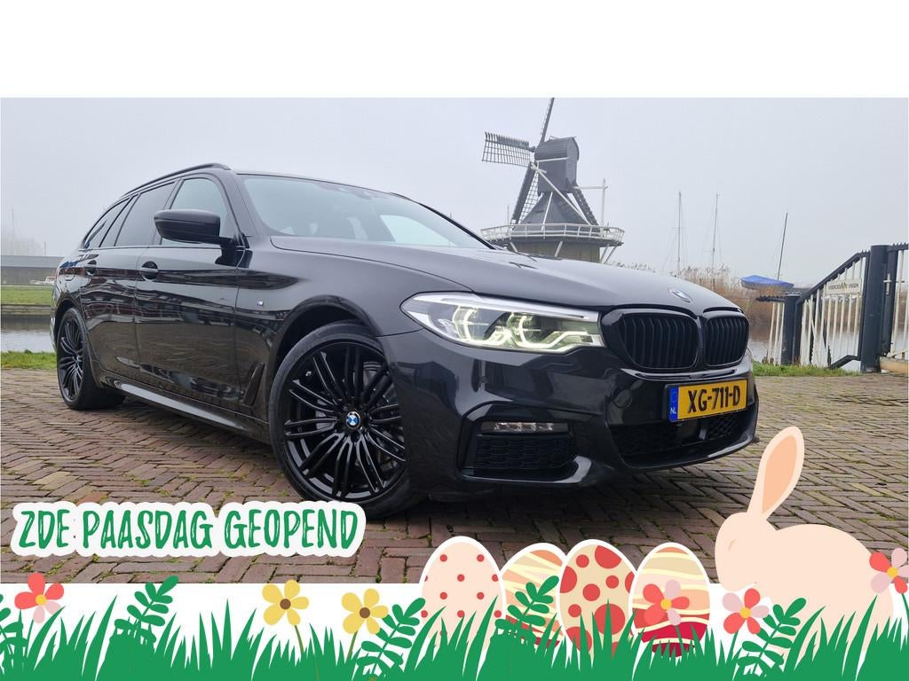 BMW 5 Serie Touring 520d High Executive ACC / M-Pakket / Vir, Achterwielaandrijving, Euro 6, Adaptive Cruise Control, Zwart