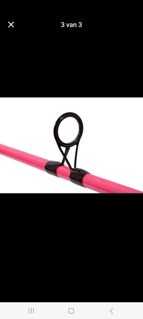 Queen Roze Karperhengel 12ft (3lbs) 3-delig, Ophalen, Gebruikt, Werphengel