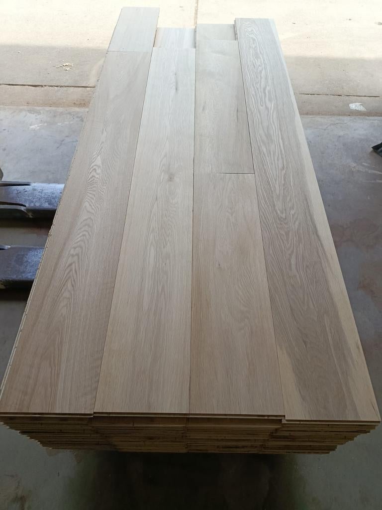 40M2 eiken toplaag lamelparket #VERNIEUWD#, Gebruikt, 10 m² of meer, 10 tot 30 cm, Hout