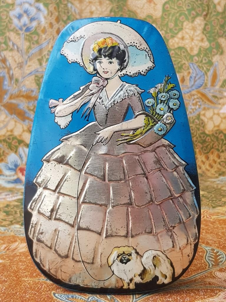 Mooi antiek toffeeblik uit Engeland met Dainty Dinah 16,9 cm, Ophalen of Verzenden