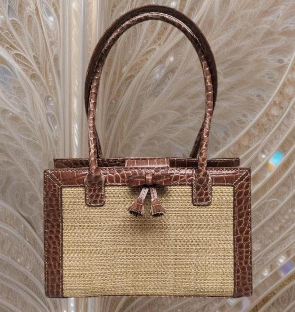 Vintage tasje van Liz Claiborne in croco print, Sieraden, Tassen en Uiterlijk, Tassen | Damestassen, Verzenden, Zo goed als nieuw