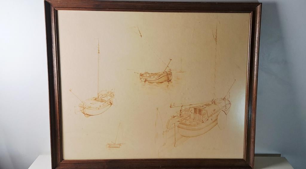 Litho "Friesche Boeier" - Onbekende Maker, Antiek en Kunst, Ophalen of Verzenden