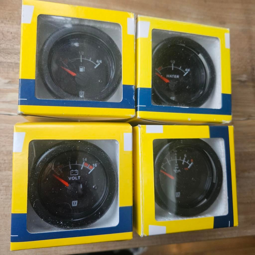 4 nieuwe vetus klokken meters, Watersport en Boten, Accessoires en Onderhoud, Ophalen of Verzenden, Nieuw, Motor en Techniek