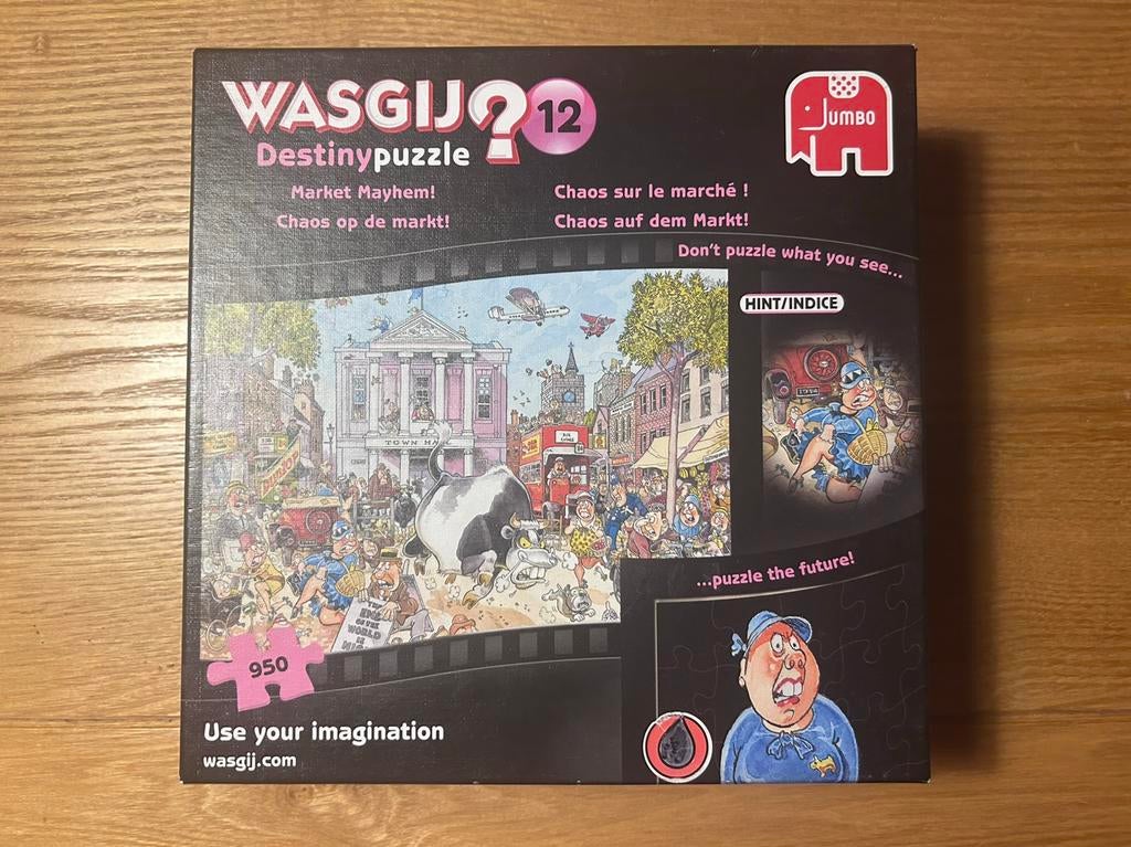 Wasgij destiny 12 chaos op de markt, Ophalen, 500 t/m 1500 stukjes, Zo goed als nieuw