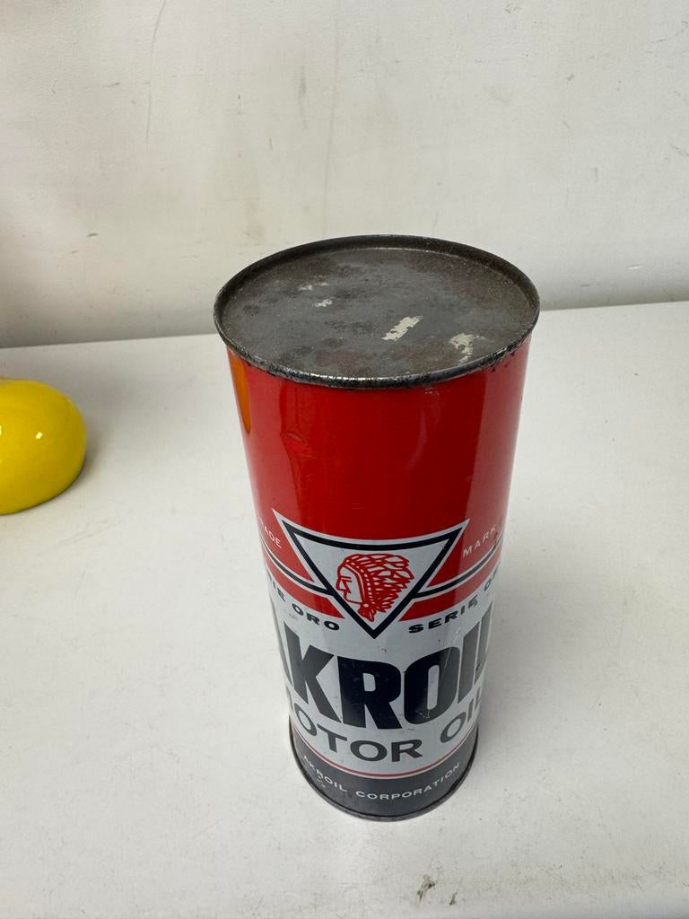 AKROIL zeldzaam olie blik, Verzamelen, Blikken, Ophalen, Gebruikt, Overige, Overige merken