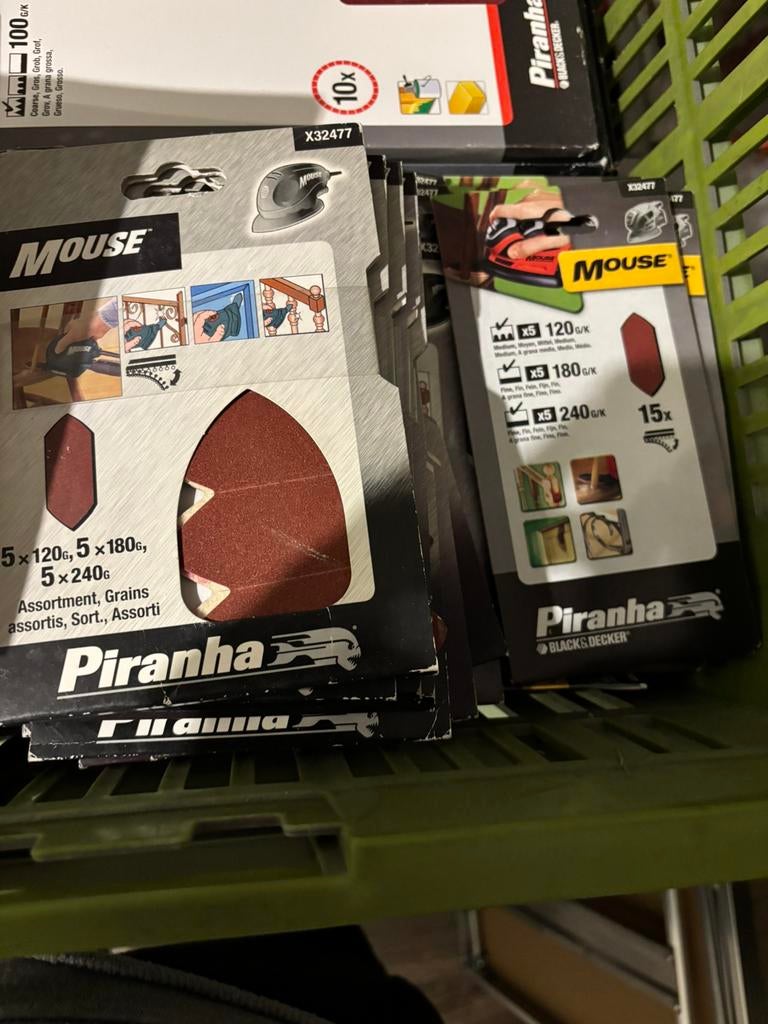 50x Black & Decker Piranha Mouse X32477, Doe-het-zelf en Verbouw, Gereedschap | Schuurmachines, Ophalen of Verzenden, Zo goed als nieuw