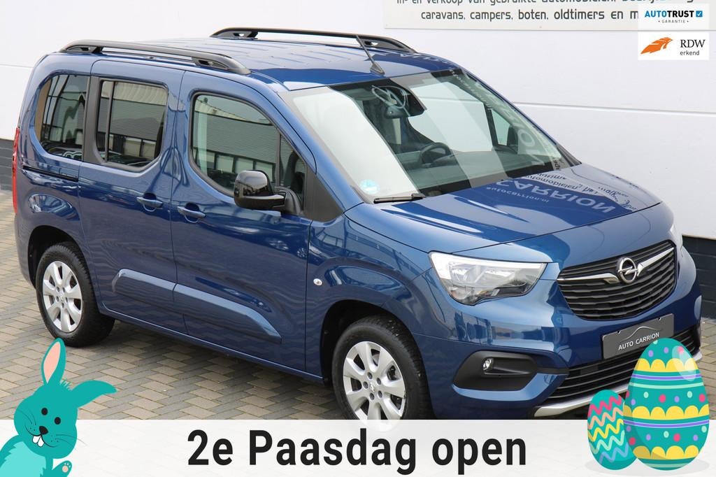 Opel Combo Tour 1.2 Turbo Automaat Carplay Camera BTW !, Stof, Gebruikt, Zwart, Blauw