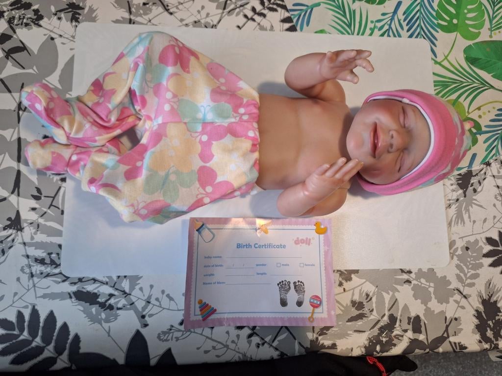Levensechte Reborn Baby Pop 47 Cm Birth Certificaat. Nieuw., Ophalen of Verzenden, Nieuw, Babypop, Levensecht of Reborn