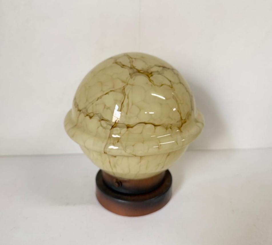 Vintage marmeren plafondlamp ‘planeet’ Art deco antiek, Huis en Inrichting, Lampen | Plafondlampen, Ophalen of Verzenden, Zo goed als nieuw