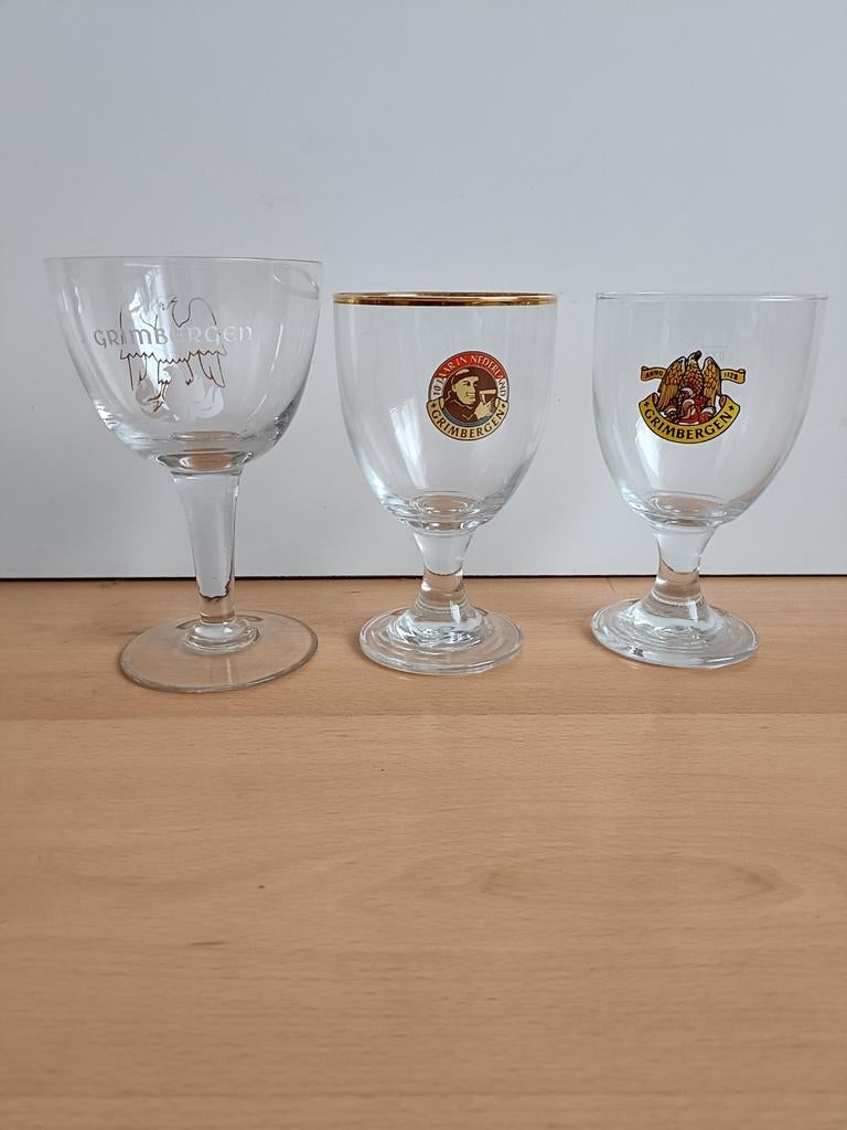 3 Grimbergen glazen, Verzamelen, Biermerken, Ophalen of Verzenden, Zo goed als nieuw, Glas of Glazen, Overige merken