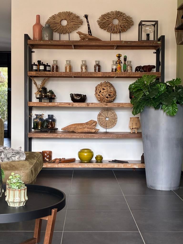 Grote pot vaas grijs beton look ook voor buiten, Ophalen, Overige materialen, Gebruikt, Overige kleuren