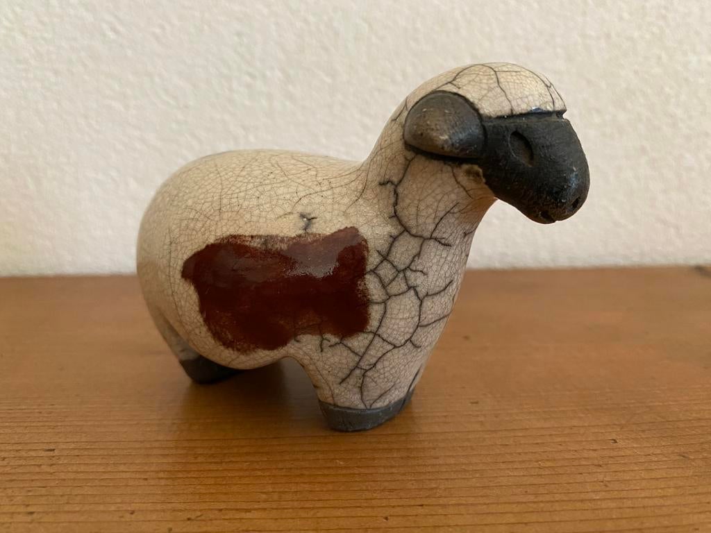 Raku pottery schaap Zuid Afrika, Ophalen of Verzenden, Zo goed als nieuw, Dier