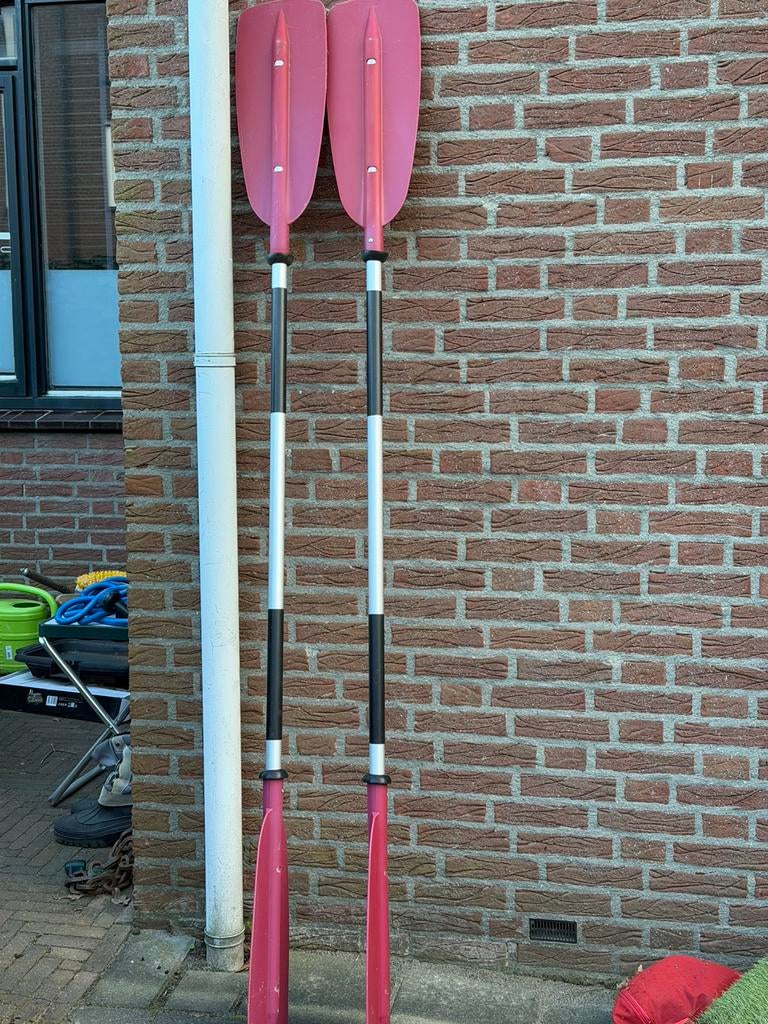 2 peddels, Ophalen, Zo goed als nieuw, Dubbelbladige peddel