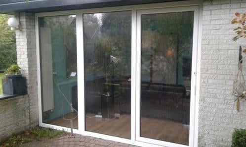 3 delige schuifpuien / kunststof/ 4500 x 2200/ wit, Kunststof, 225 cm of meer, Nieuw, Ophalen of Verzenden