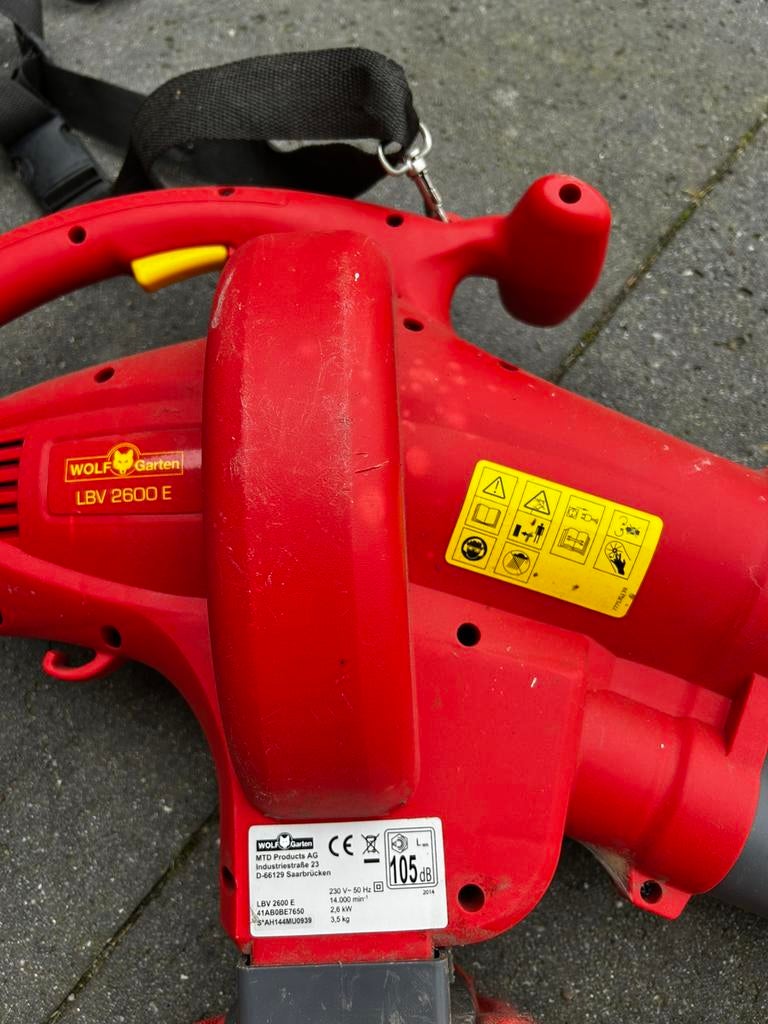 Wolf Garten bladblazer bladzuiger LBV 2600 Elektrisch, Ophalen, Gebruikt, Elektrisch, Met opvangzak