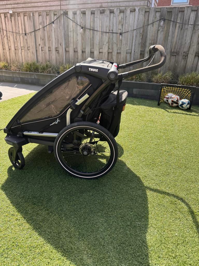 Thule Chariot Sport 2 Double - Fietskar en Wandelwagen, Duowagen, Zo goed als nieuw, Ophalen, Kinderwagen