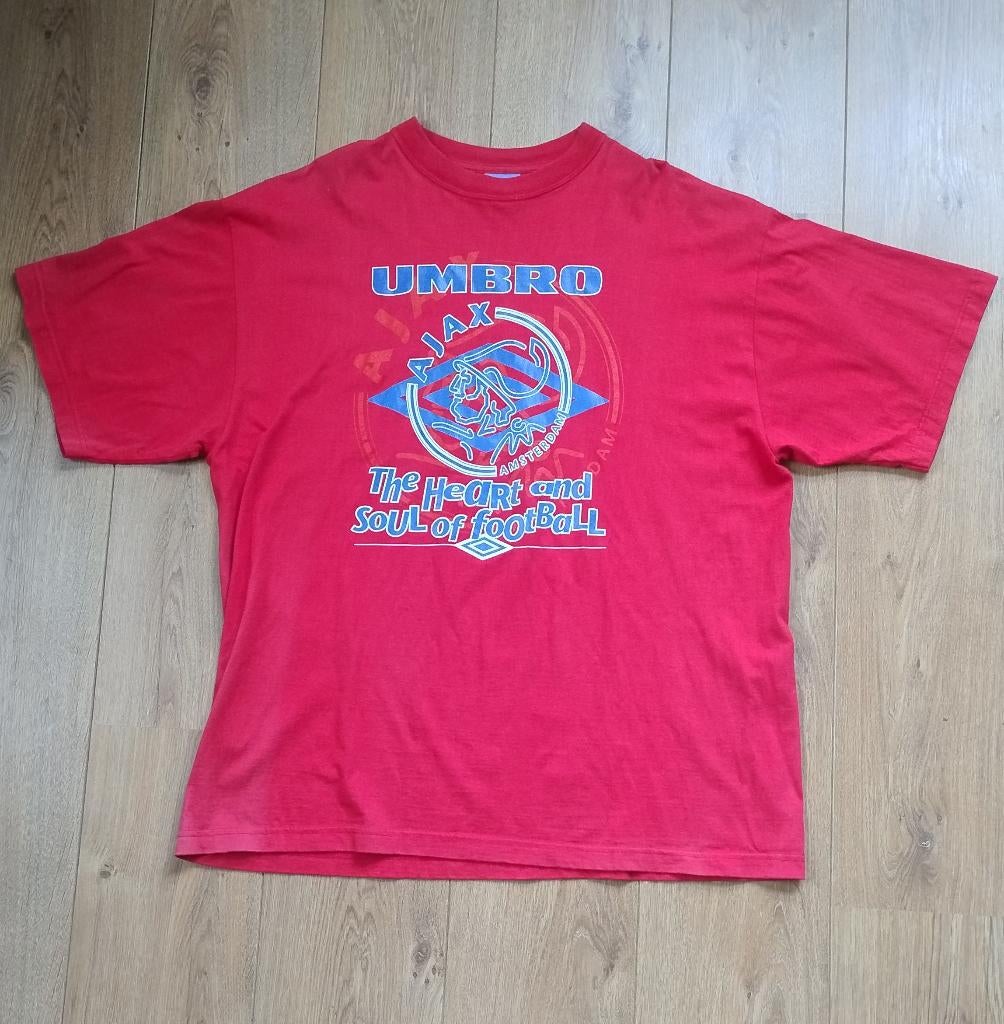T-shirt voetbalclub Ajax origineel fanshirt Umbro maat XXL, Ophalen of Verzenden, Gebruikt, Ajax, Shirt