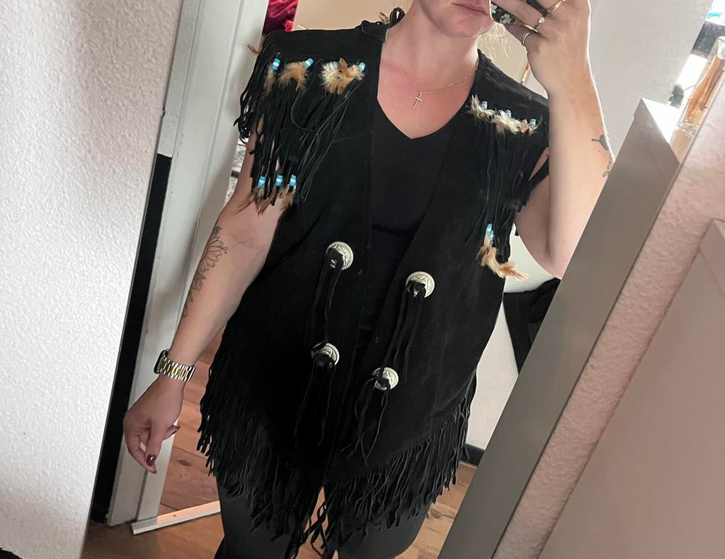 Echt lederen gilet maat 3XL, Kleding | Dames, Bodywarmers, Ophalen of Verzenden, Zo goed als nieuw