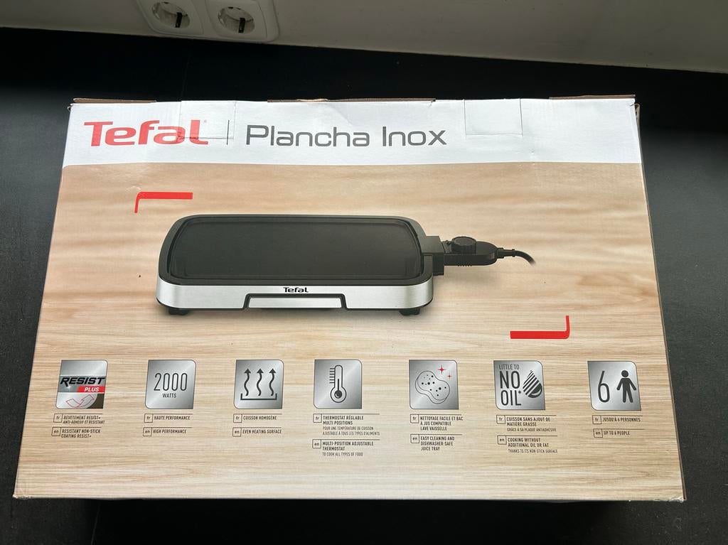 Nieuwe Tefal Plancha Inox grillplaat, Ophalen of Verzenden, Nieuw, Tafelgrill