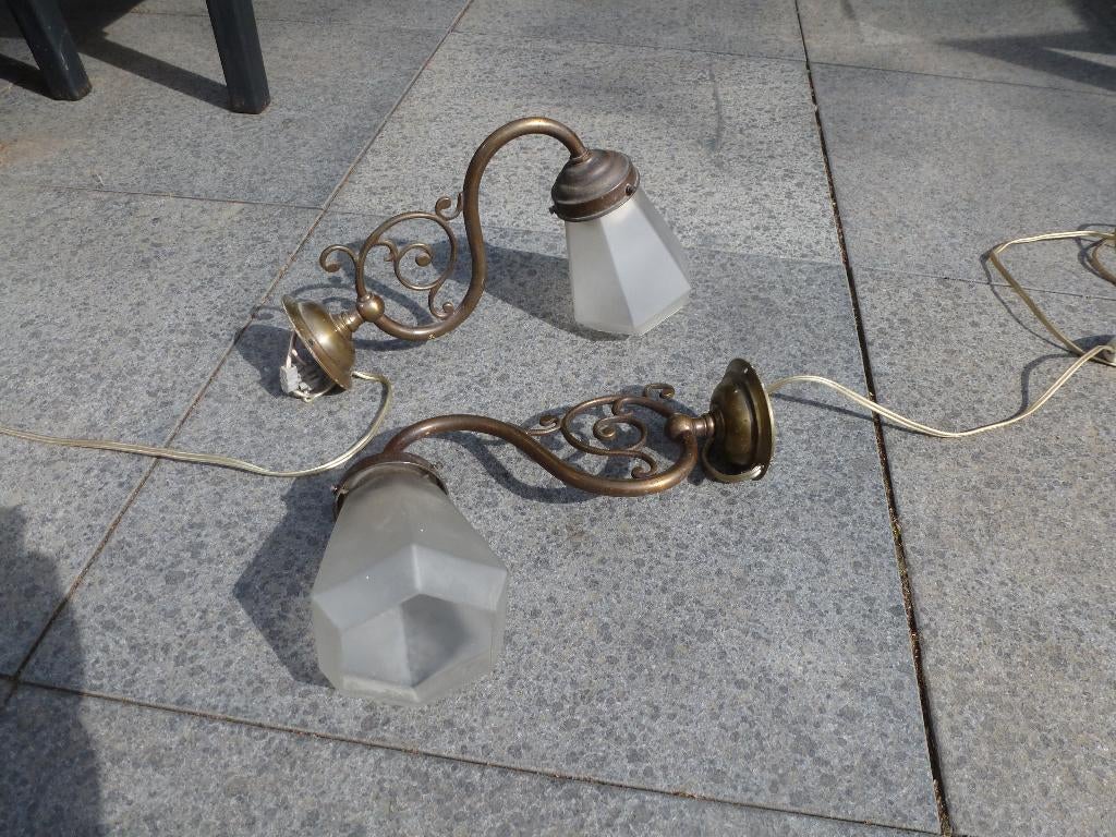 2 vintage wand lampjes, Antiek en Kunst, Antiek | Lampen, Ophalen of Verzenden