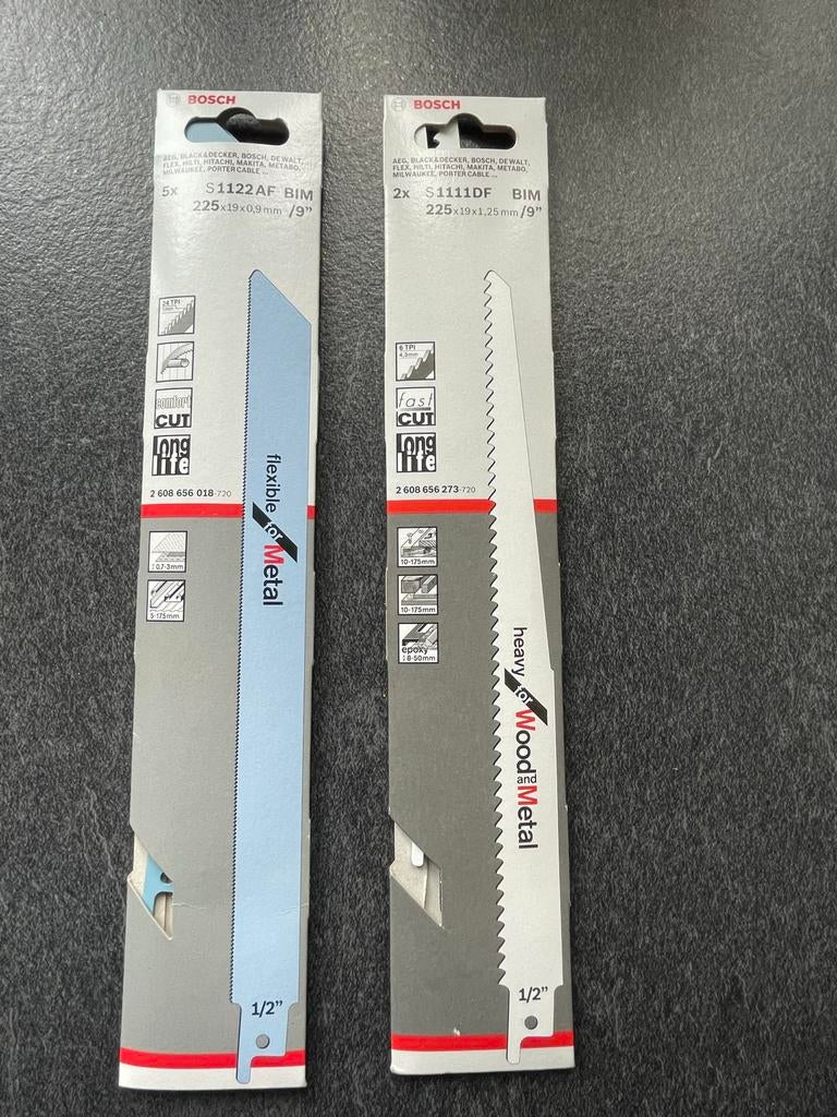 2x Bosch Reciprozaag Zaagjes voor Hout en Metaal, Doe-het-zelf en Verbouw, Gereedschap | Zaagmachines, Ophalen of Verzenden, Nieuw