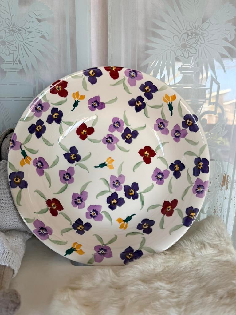 Emma Bridgewater wallflower fruitschaal 33x12 cm izgst, Ophalen, Overige stijlen, Aardewerk, Schaal of Schalen