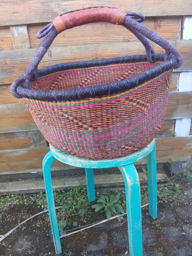 Bolgatanga mand Ghana rond Opruiming, Overige materialen, Mand, Rond, Nieuw