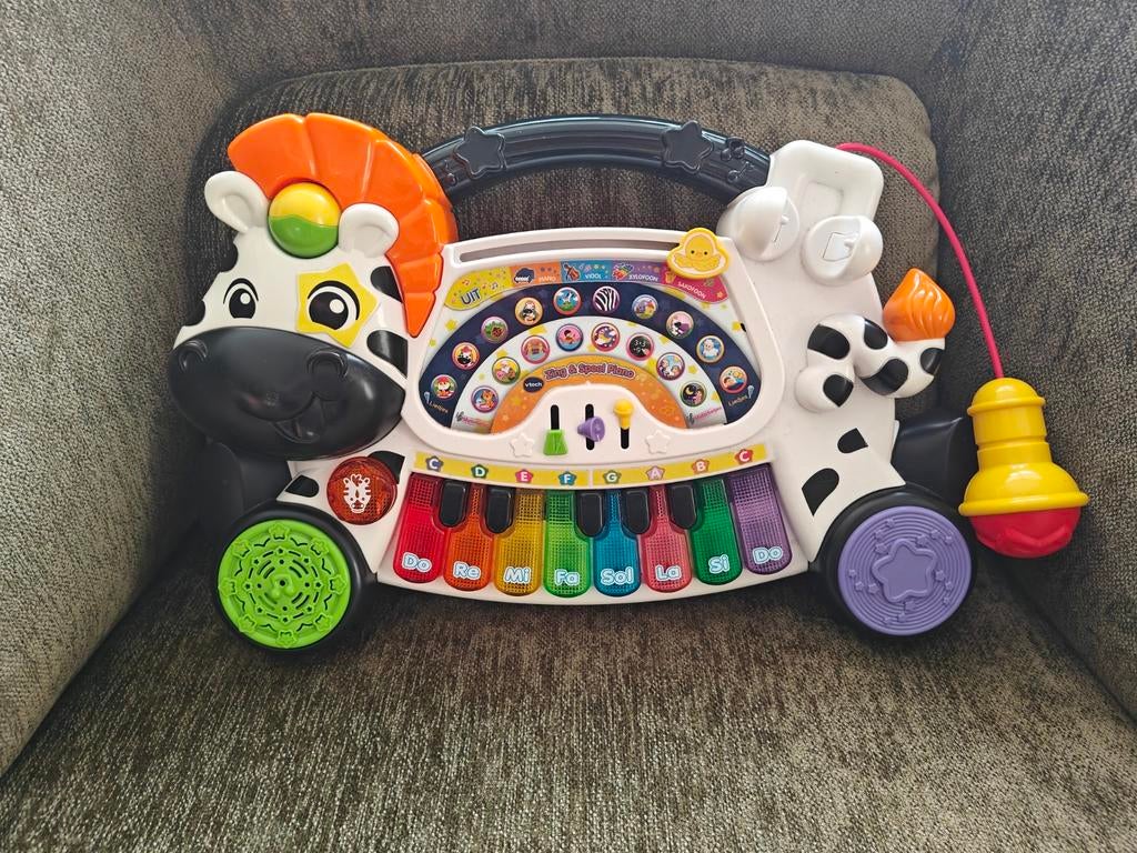 VTech Muziekzebra - Gebruikt maar werkt perfect!, Kinderen en Baby's, Speelgoed | Vtech, Ophalen of Verzenden, Gebruikt, 6 maanden tot 2 jaar