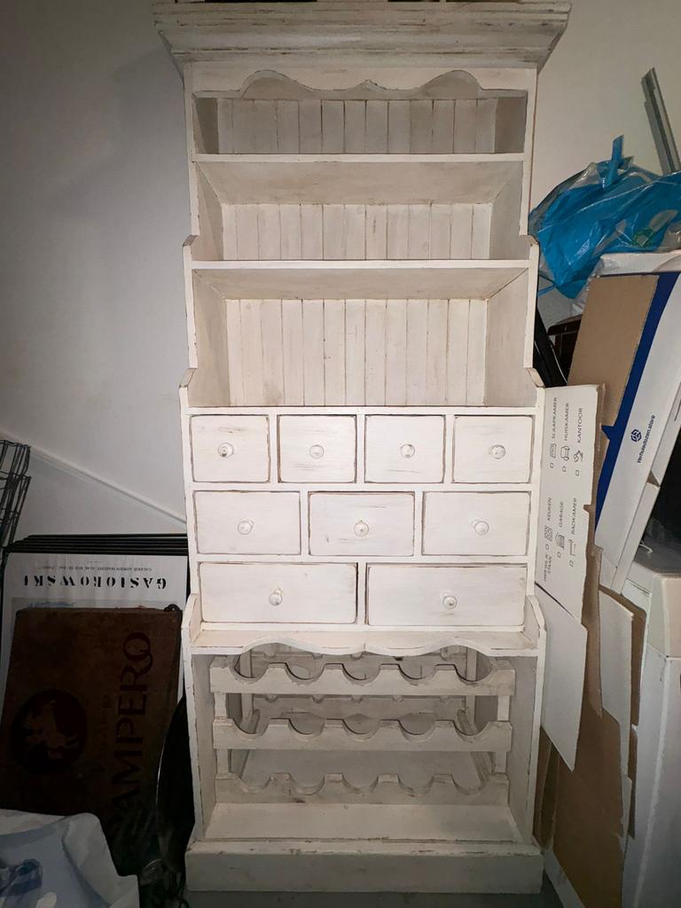 Landelijke vintage buffetkast, Huis en Inrichting, Kasten | Buffetkasten, Ophalen, Met plank(en), 200 cm of meer, Landelijk, vintage