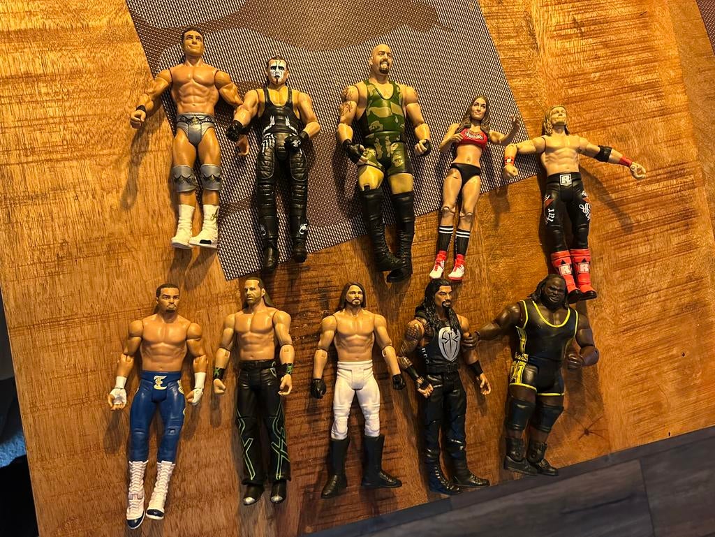 Set van 10 WWE actiefiguren, Kinderen en Baby's, Speelgoed | Actiefiguren, Ophalen of Verzenden, Gebruikt